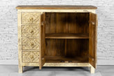 Handmade Indian Furniture Solid Hard Wood Sideboard 108 × 40 × 90 cm